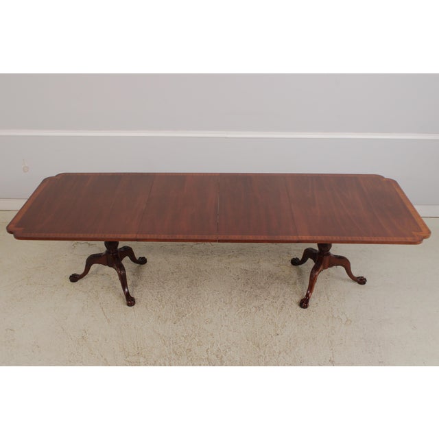 Hickory Chair Mahogany Inlaid Dining Table For Sale - Image 12 of 18