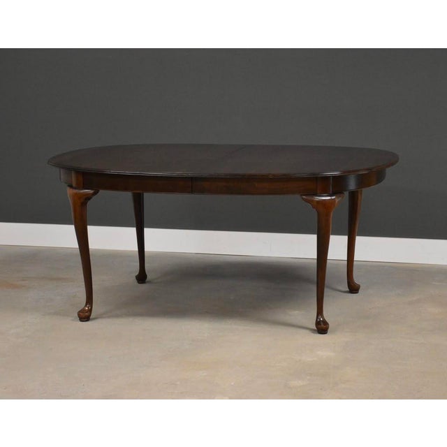 Ethan Allen Mid 20th Century Solid Cherry Dining Table by Ethan Allen For Sale - Image 4 of 13