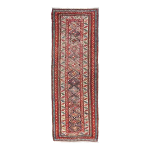 Early 20th Century Distressed Medallion Antique Caucasian Kazak Rug With Geometric Medallions