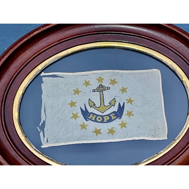 Very nice example of a vintage 1930 Hope flag Rhode Island state flag Hope!! Perfectly matched to this beautiful 100 year...