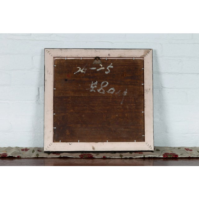 Chinese Chinese Antique Giltwood and Red Painted Floral Architectural Panel in New Frame For Sale - Image 3 of 13