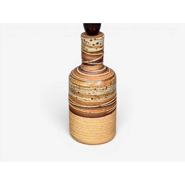 1950s Tue Poulsen, Table Lamp, Beige Stoneware, Denmark For Sale In New York - Image 6 of 10