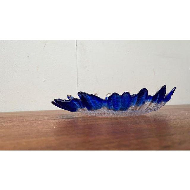 Vintage Art Glass Floral Bowl from Lindshammar, Sweden, 1970s For Sale - Image 15 of 18