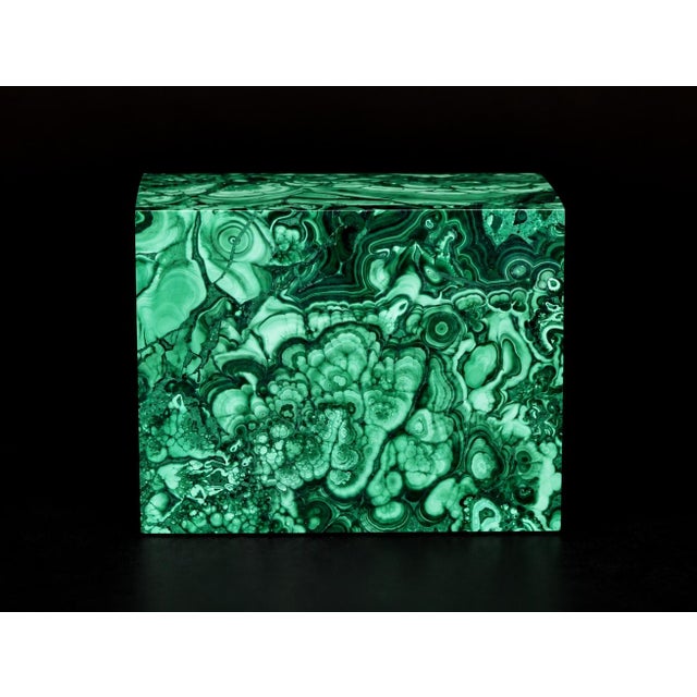 Malachite Box Butterfly and Lake Italian Crafted Gemstone Box For Sale - Image 16 of 18