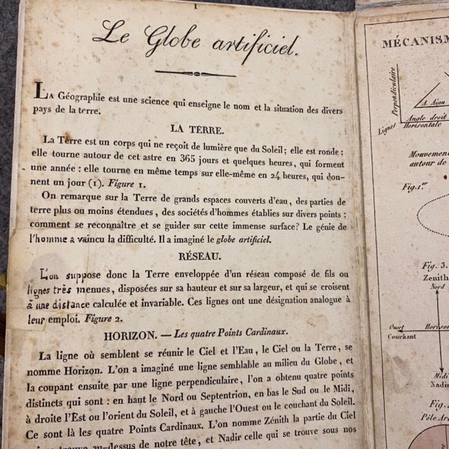 Beige Instructions Globe Booklet from Augustin Legrand, 1830 For Sale - Image 8 of 9
