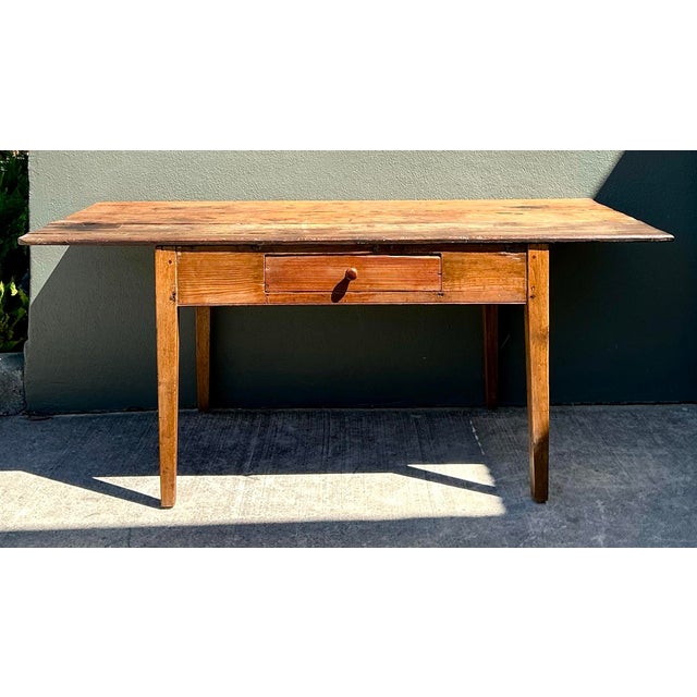 Vintage Plank Farm Table For Sale - Image 11 of 12