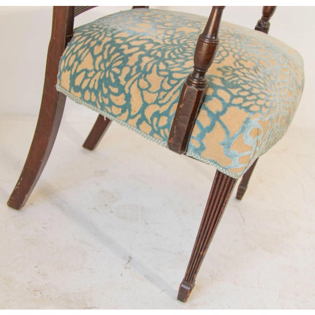 Vintage Carved Wood Side Chair Hollywood Regency English Style For Sale - Image 10 of 13