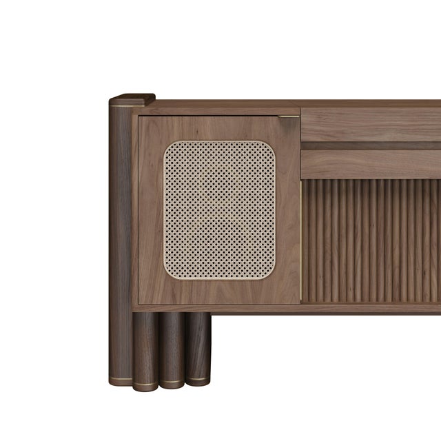 Wood Ronnie Vinyl Sideboard by Wood Tailors Club For Sale - Image 7 of 18