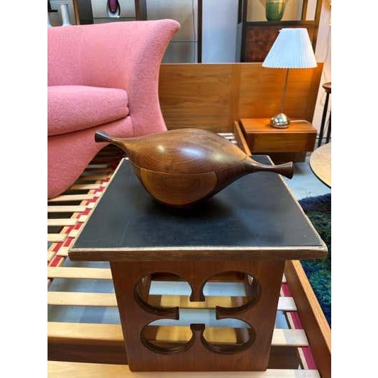20th Century MCM Hand-Carved Walnut Box by Daniel Loomis Valenza For Sale - Image 10 of 12