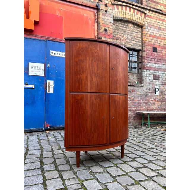 Teak Corner Cabinet with Lock from Denmark For Sale - Image 11 of 11
