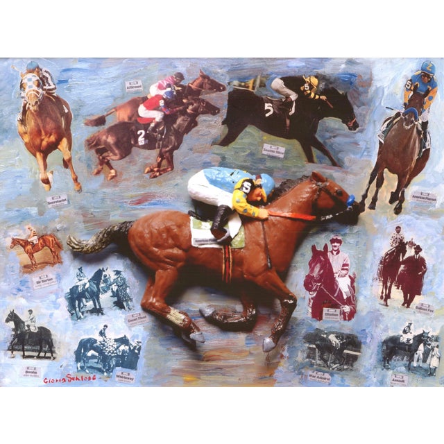 American Pharaoh Gloria Schloss Medium: Mixed Media Painting wtih Sculpture and Collage, signed lower left Year: 2015...