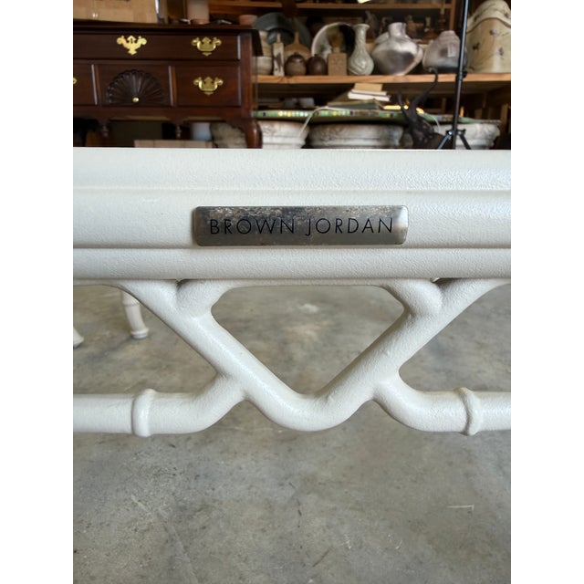 Brown Jordan Calcutta White Aluminum Outdoor Furniture - Set of 3 For Sale - Image 18 of 18