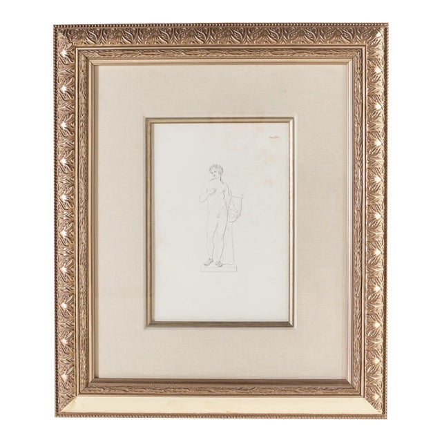 Framed Abstract Sketch of a Man For Sale