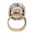Mid 20th Century 18k White Gold Australian Opal & Diamond Statement Cocktail Ring Vintage For Sale - Image 5 of 9