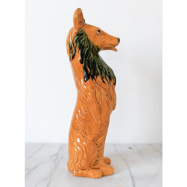 Figurative Vintage Ceramic Dog Figurine For Sale - Image 3 of 9