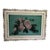 Antique Hand-Painted on Glass Pink Roses-Ornate Gesso Frame For Sale