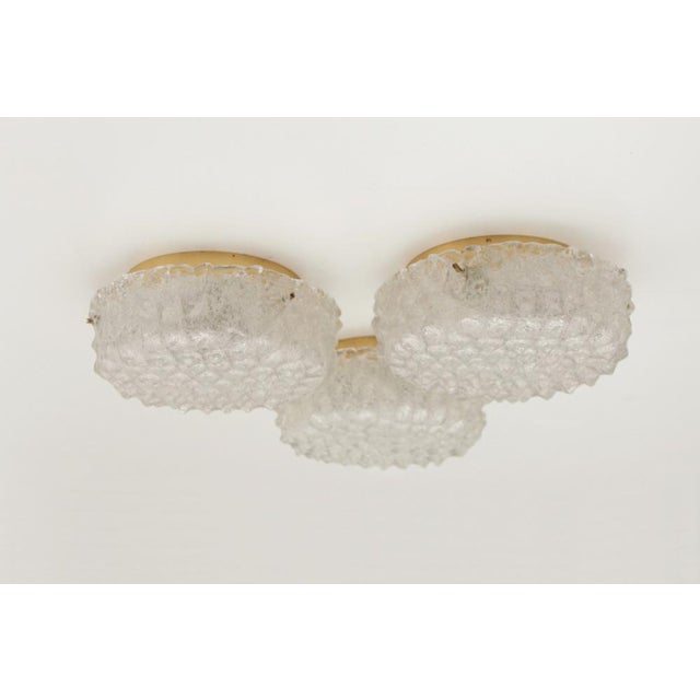 Ice Glass Recessed Lights from Hillebrand, 1970s, Set of 3 For Sale - Image 12 of 13