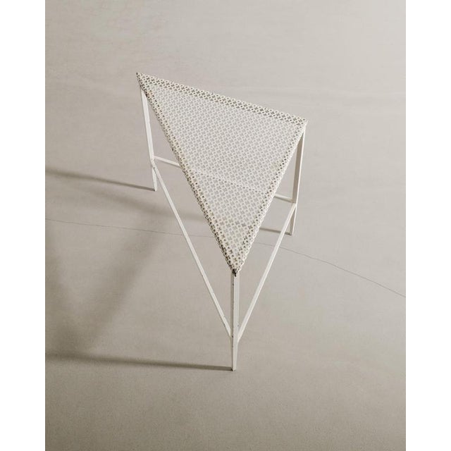 1950s Vintage French White Side Tables by Mathieu Matègot, 1950s, Set of 3 For Sale - Image 5 of 6