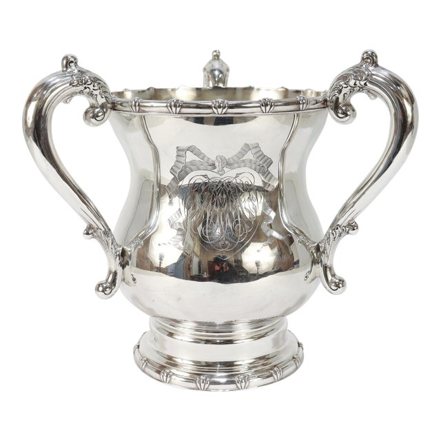 Large Antique American Sterling Silver Tyg / Loving Cup by Howard & Co. For Sale