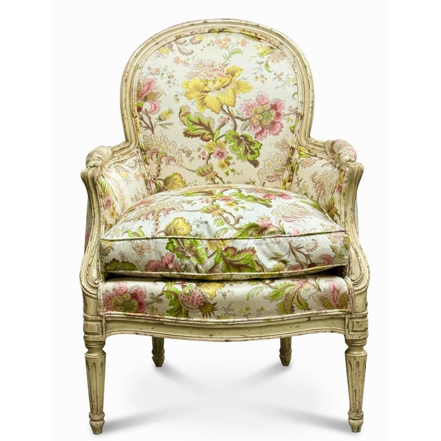 Vintage French Bergère Armchairs by Yale R. Burge For Sale - Image 11 of 12