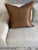 A pair of 26 inch brown silk pillows