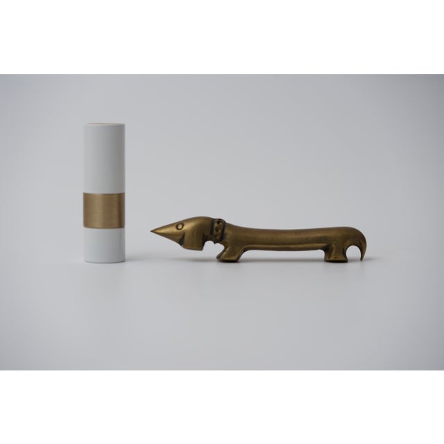 Vintage Brass Dachshund Bottle Opener by Walter Bosse for Herta Baller, 1950s For Sale - Image 10 of 11
