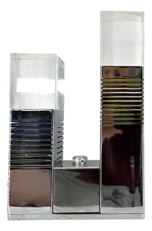 Vintage Chrome and Plexi Table Lamp attributed to Gaetano Missaglia, 1970s