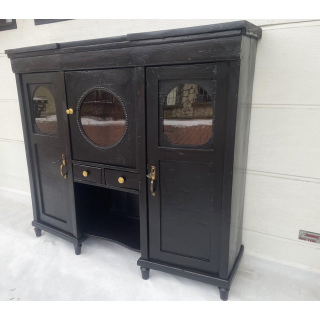 Antique Black Sideboard, 1890s For Sale - Image 10 of 18
