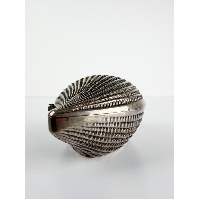 Vintage Triton Trumpet Shell Shaped Silver-Plated Metal Trinket Case Box, 1970s For Sale - Image 15 of 18