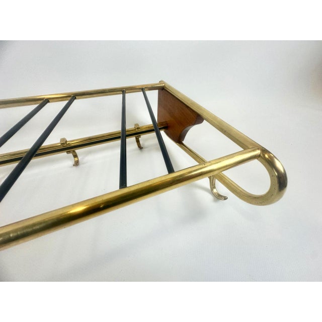 Mid-Century Teak and Brass Coat Rack, 1950s For Sale - Image 17 of 18