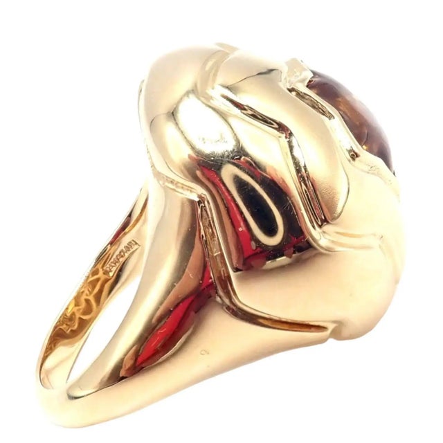 18k Yellow Gold Star Of David Shape Citrine Bombe Ring By Bulgari. The Bulgari Bvlgari 18k Yellow Gold Star of David Shape...