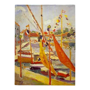 " Manguin in America " Vintage 1974 1st Edtn Lithograph Print Fauvism Hardcover Henri Manguin Exhibition Art Book