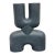 101 Copenhagen Cobra Double Mini Vase, Black For Sale