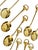 Rustic European Vintage Set of 12 Gucci Gold-Plated Coffee or Demitasse /Coffee Spoons Horsebit Style Handles, For Sale - Image 3 of 10