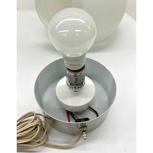 1960s Robert Sonneman Vintage Mid Century Modern Crescent Chrome and Glass 3-Way Table Lamp For Sale - Image 16 of 18