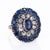 Late 19th Century Victorian Sapphire and Diamond Double Halo Ring Circa 1880's Ring Size 5 For Sale - Image 5 of 7
