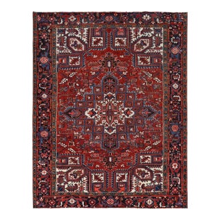 1960s Red Semi Antique Oriental Rug For Sale