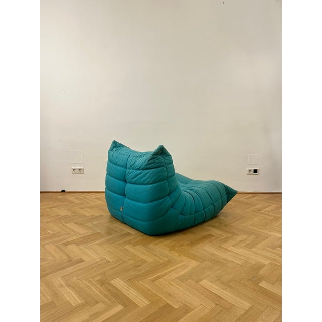 Turquoise Turquoise Togo Armchair by Michel Ducaroy for Ligne Roset, 1970s For Sale - Image 8 of 11
