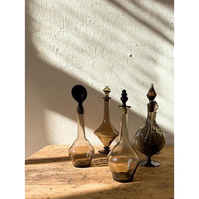 Art Deco Swedish Sculpture Decanters, 1920s, Set of 10 For Sale - Image 3 of 12