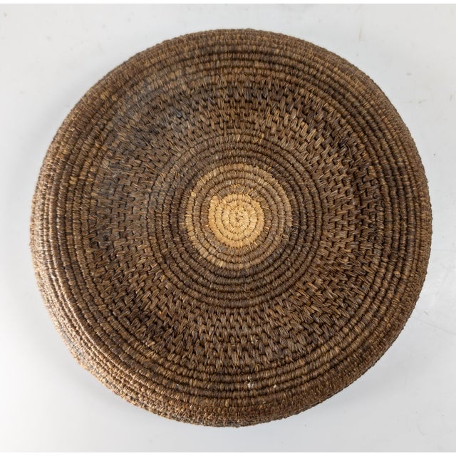 Early 20th Century Southwest Native American Indian Coiled Basket, Pima or Papago For Sale - Image 12 of 13