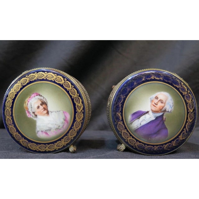 Art Nouveau Vintage Early 20th Century Czechoslovokian Vanity Boxes - A Pair For Sale - Image 3 of 10