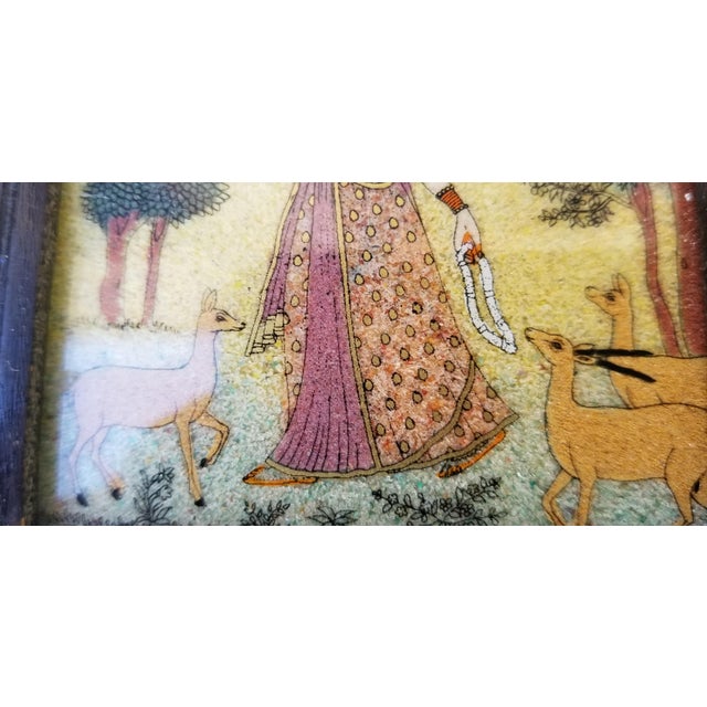 Antique Indian Reverse Painted Glass Miniature Paintings Chairish