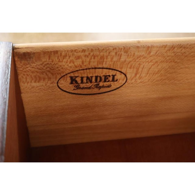 Brown 1980s Kindel Furniture Mahogany Dresser Tall Chest High Chest For Sale - Image 8 of 10