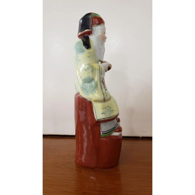 Circa 1980 Chinese Jingdezhen Porcelain Shou Lao Figurine For Sale - Image 4 of 7