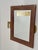 Vintage Italian Wood & Brass Wall Mirror 1980s For Sale - Image 4 of 5