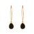 Black Onyx Gemstone & Gold Dangle Earrings, A Pair For Sale In Miami - Image 6 of 6
