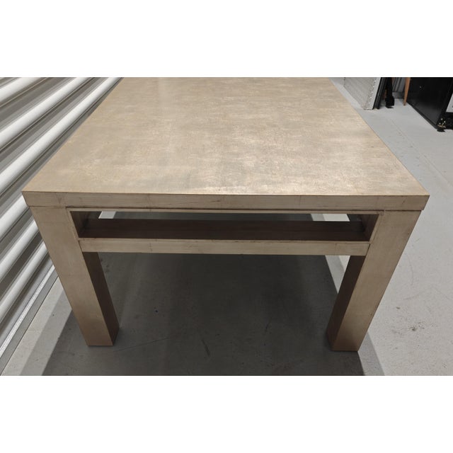 2010s Contemporary Baker Luxe Style White Gold Leaf Cocktail Table For Sale - Image 5 of 10
