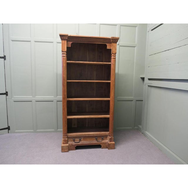 Tall Open Front Bookcase with Drawer, 1960 For Sale - Image 3 of 8
