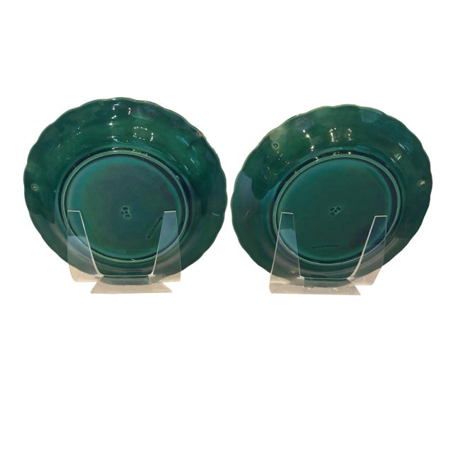 19th Century Wedgwood 19th Century Majolica Sunflower Plates - a Pair For Sale - Image 5 of 6