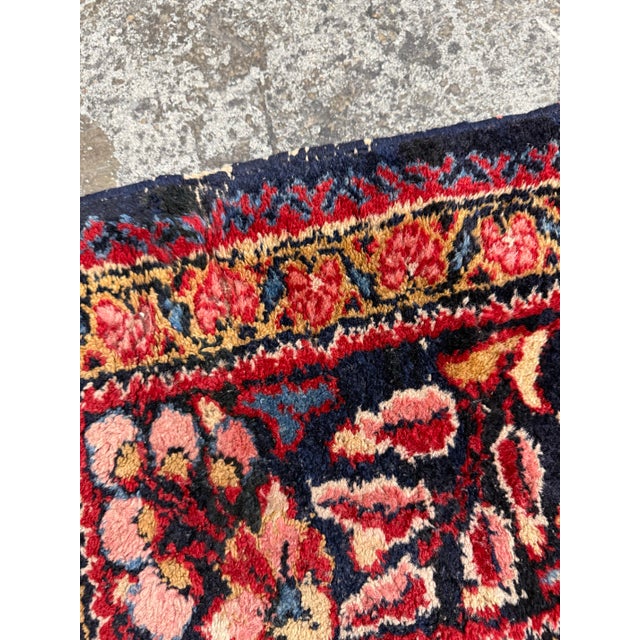Red 5ft 5in × 6ft 8in 1920's Turkish Hand-Knotted Area Rug For Sale - Image 8 of 12